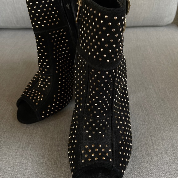 Jessica Simpson black and gold studded boots. Size 10 excellent condition. - Picture 10 of 10